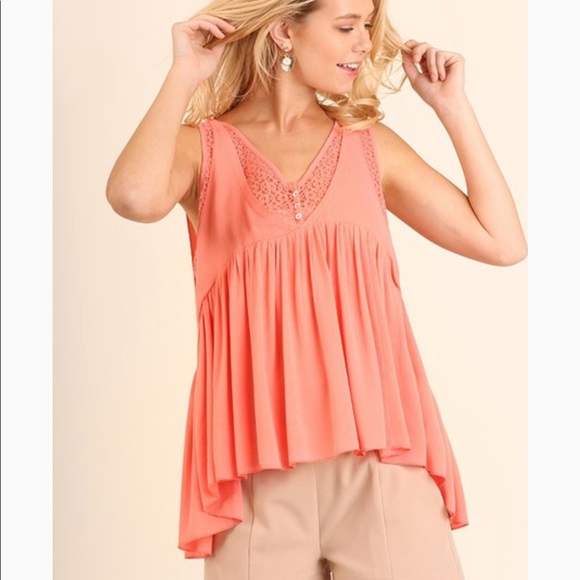 Umgee Babydoll Top Lace T-back NWT - Picture 2 of 7